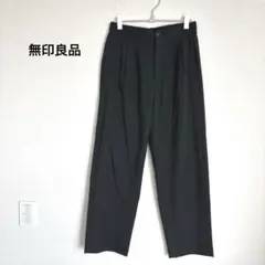 MUJI 無印良品　乾きやすい イージー タック ワイド パンツ　メンズ　黒　M