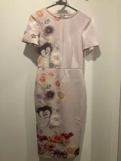 TED BAKER 花柄ワンピース 半袖 ホワイト サイズ2 - メルカリ
