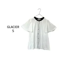 グラシア/シフォンブラウス/フレアスリーブ配色デザイン上品トップス