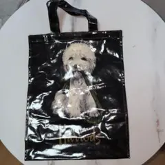Harrods 犬イラスト エコバッグ 黒のサムネイル