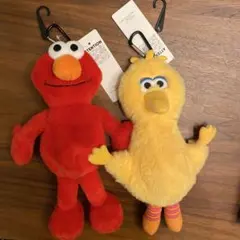 タグ付き　GU セサミストリート ポーチ2体 エルモ・ビッグバード