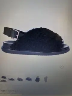 ⭐︎美品マルニ⭐︎ロゴムートンスリングバックサンダルのサムネイル