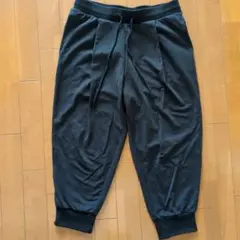 WOMEN エアリズムストレッチ クロップドパンツ 黒　M