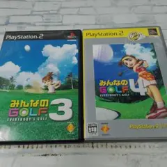 みんなのGOLF 3・4 PS2ソフト 2本セット