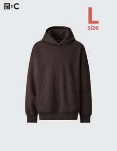 UNIQLO C スウェットオーバーサイズプルパーカ　ダークブラウン