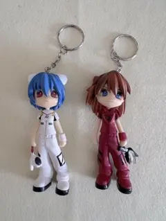 レイ・アヤナミ & アスカ・ラングレー キーホルダー