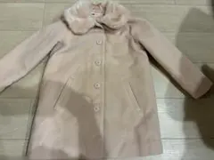 130 H&M コート　ベビーピンク　ファー　フォーマル