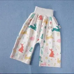 おねしょズボン　ウサギ柄 洗濯機可　Lのサムネイル
