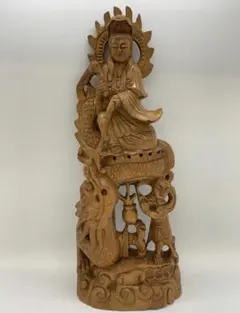 ヴィンテージ 古代インドヒンドゥー教 ラーマヤナ 木彫り 壁掛け 置物