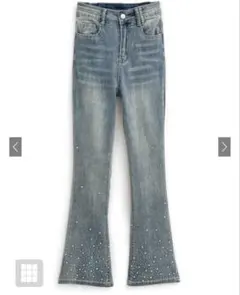 GRL ビジューデニムフレアパンツ　at2310