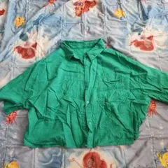 GU グリーン 半袖シャツ XL