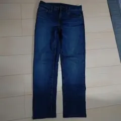 UNIQLO ストレートデニム 27 ダークブルー