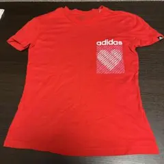 adidas 赤 Tシャツ Sサイズ