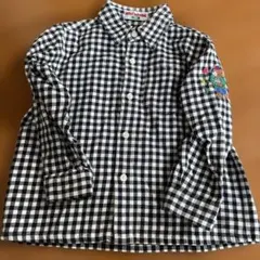ミキハウス 100サイズ 長袖シャツ チェック柄