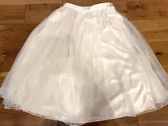 【新品タグ付き】NICE CLAUP ホワイトアイボリー フレアスカート