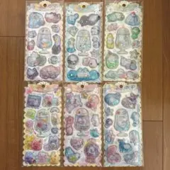 ウォーターインシール　6枚セット　ねこ　シマエナガ　あざらし　ぺんぎん　くま