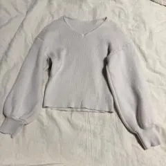 グレイル　Vネックリブニット