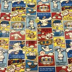 シナモロール　ラミネート生地　コミック柄　超希少