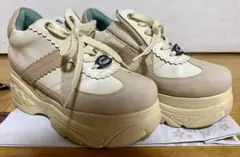 Y's 厚底スニーカー ベージュ/ホワイト