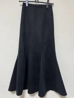 【GRL スエードマーメイドスカート】Mサイズ ブラック DK930