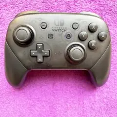 プロコン Nintendo スイッチ 純正 ブラック o7A-2【未使用に近い】