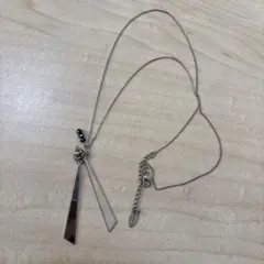 Reflectシルバー調スティックペンダントネックレス