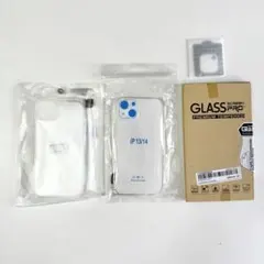 【新品】iPhone13、14 ケース＆強化ガラスフィルム セット