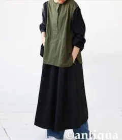 アンティカ♡ブザムカラードッキング♡ワンピース♡アンティカワンピース♡完売品