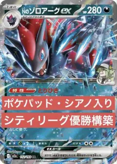 【シティ優勝構築】Nのゾロアークex 構築済みデッキ　シアノ　ポケパッド　即発送