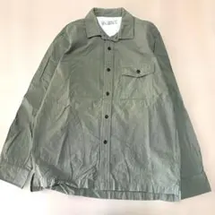 無印オリーブグリーン 長袖シャツ L1362番