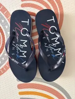 TOMMY JEANS 厚底 ビーチサンダル ネイビーのサムネイル