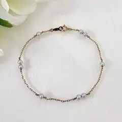 MIKIMOTO K18パール2連ブレスレット 21.8g /750YG