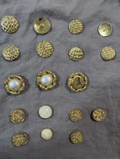 アンティーク装飾ボタンセット