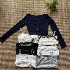 美品　短丈カーディガン　キャミソールまとめ売り