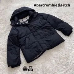 美品　アバクロンビー&フィッチ　ダウンジャケット　ボア　ブラック　 S