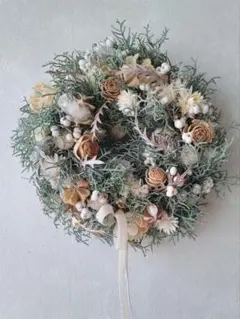 winter while〜冬のナチュラルリース　winter wreath