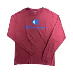 Champion チャンピオン 長袖Tシャツ ロンT 赤　古着