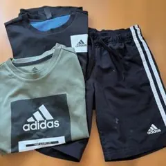 adidas キッズ Tシャツ ハーフパンツ 3点セットのサムネイル