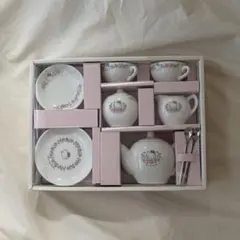 チャーミーキティ　ばらのティーセット　ミニチュア食器　ハローキティ サンリオ おまけストラップ サンリオ チャーミーキティ ばらのティーセット