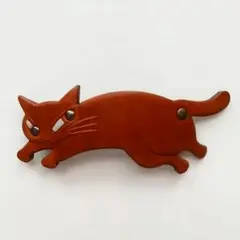 【新品未使用】わちふぃーるど　ダヤン チップ レザー バレッタ ブラウン