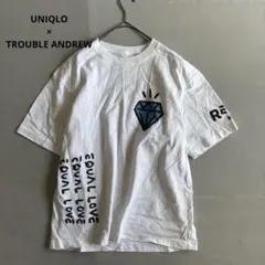 【ユニクロ】半袖Tシャツ　グラフィックプリントTシャツ　綿100% クルーネック