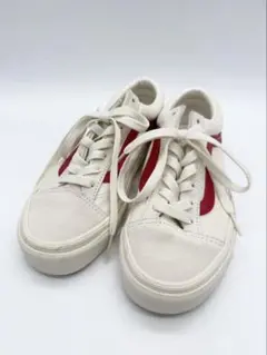 VANS 반즈 올드 스쿨 24cm 화이트 레드 스니커즈