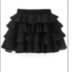 grl インパン裏地付きフリルシフォンミニスカート