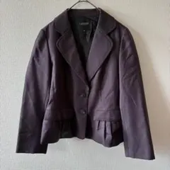 LANVIN ランバン　テーラードジャケット　シルク混　紫色　サイズ38
