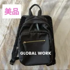 撥水軽量6Pリュック　黒　グローバルワーク