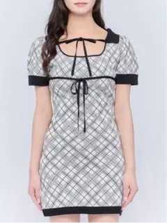 bubbles ワンピース 服 ホワイト チェック