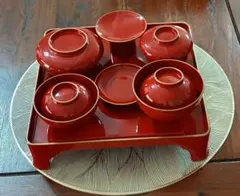 足付きのお膳　セット、箱膳、祝い膳、お食い初め膳