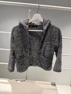 COMME CA ISM キッズフード付きカーディガン