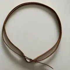 レディースベルト　スタッズ付きブラウンレザーベルト