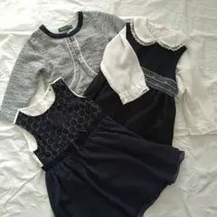 入園卒園　セレモニー　ドレス　ツイード　ワンピース